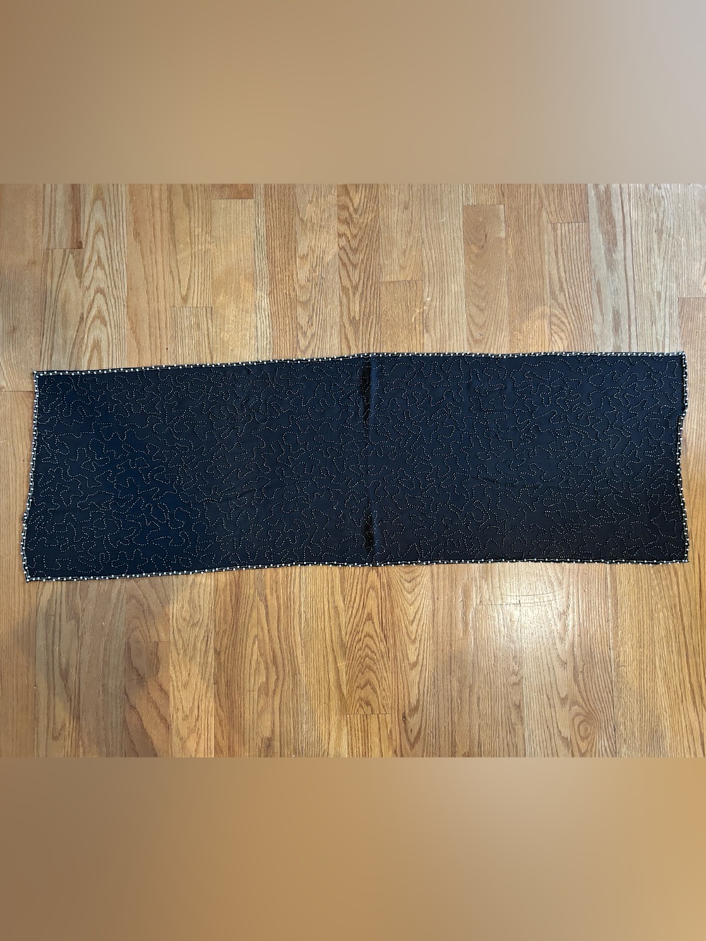 Black Beaded Scarf - Women's Accessory